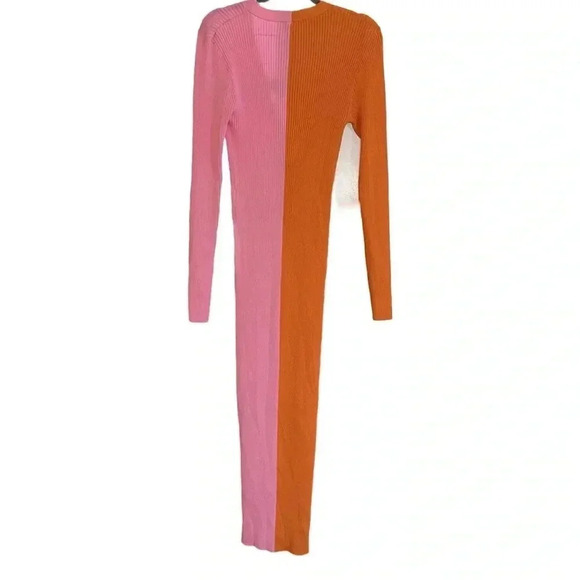 Staud Shoko Sweater Dress Orange Pink Size Medium - Picture 11 of 16